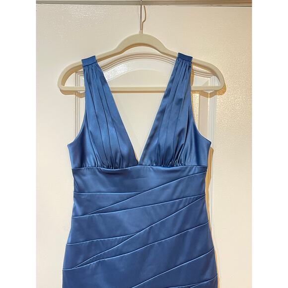 NW Collection Bisou Bisou Blue Party Cocktail Dress Size Small - Picture 3 of 5